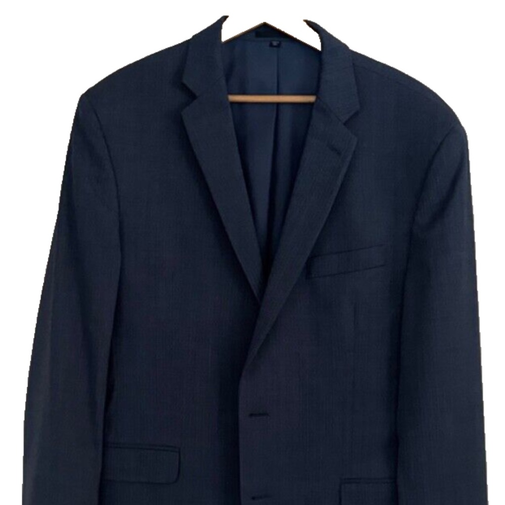 Jos A Bank 1905 Blazer Mens 42R Slim Fit Navy Blue Wool Suit Jacket Sport Coat